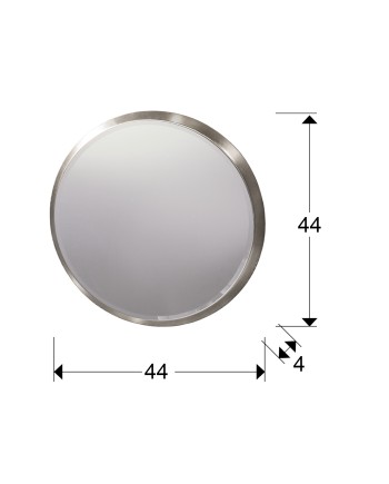 ARIES-ESPEJO REDONDO 44Ø PLATA